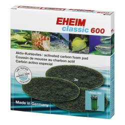 EHEIM classic 600 fine carbon Filter Pads [3 pk]