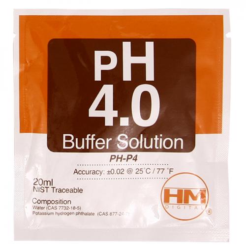 HM Digital pH 4.0 Buffer Solution [20 pk] 2