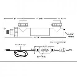Aqua UV Classic 57 Watt Unit, 2 in. Inlet/Outlet [White] w/wiper 2