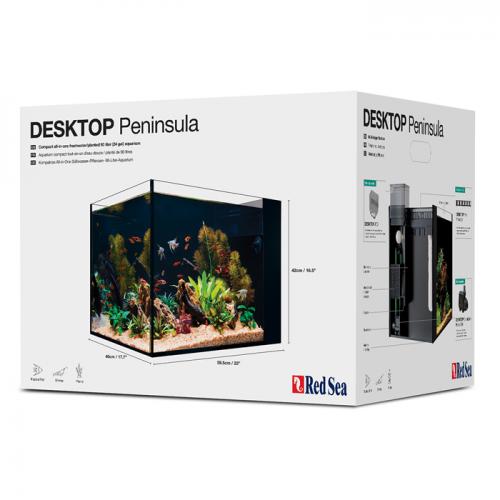 Red Sea Desktop Peninsula with Cabinet - White 1
